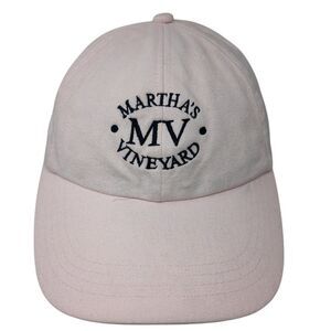 MV Martha's Vineyard Slideback Hat Pink OS Adjustable Embroidered MV Sport